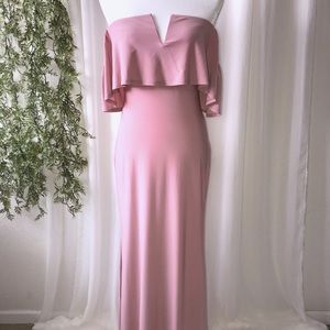 Blush maxi dress